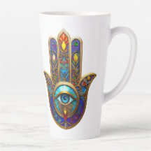 Goldfarbene Hamsa Türkis Saphir Drittes Auge