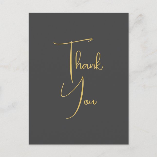 Goldfarbene Handschrift Professionell Custom Postkarte (Vorderseite)