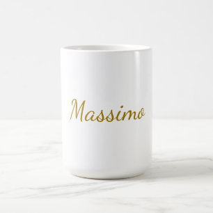Goldfarbene Kalligrafie Elegant Schlicht Einfacher Kaffeetasse