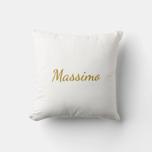 Goldfarbene Kalligrafie Elegant Schlicht Einfacher Kissen