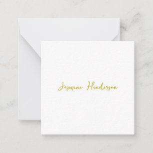 Goldfarbene Kalligrafie Professioneller Benutzerde Mitteilungskarte