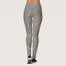 goldfarbene Messingchips Leggings