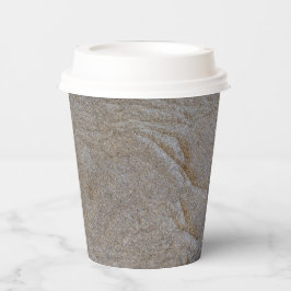 goldfarbene Messingchips Pappbecher