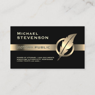 Goldfarbene Metallstreifen-Imitation und Logo mit Visitenkarte