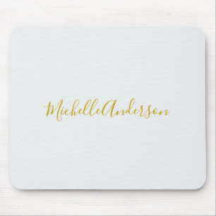 Goldfarbene moderne minimalistische Handschrift Na Mousepad