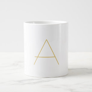 Goldfarbene Monogramm Professionelle Anpassung Jumbo-Tasse