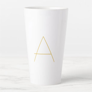 Goldfarbene Monogramm-Professionelle Anpassung Milchtasse