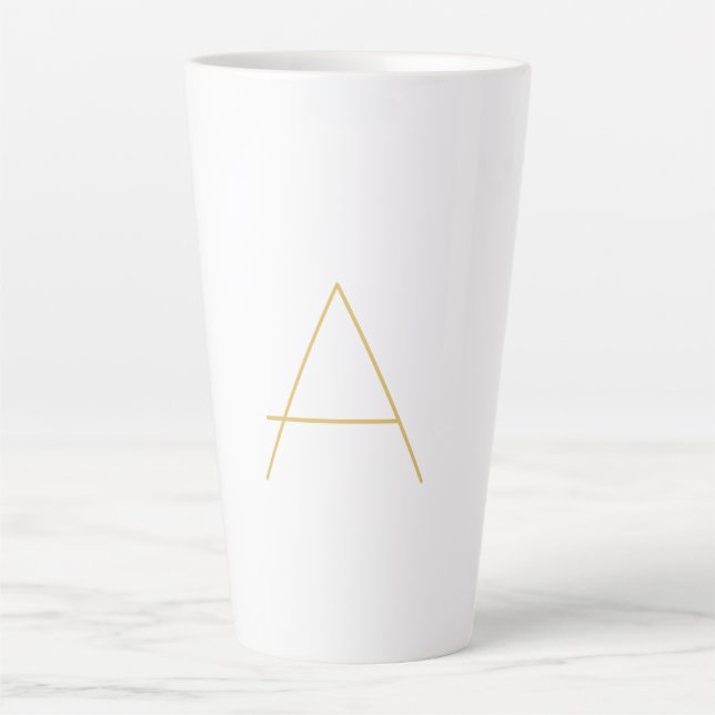 Goldfarbene Monogramm-Professionelle Anpassung Milchtasse (Vorderseite)