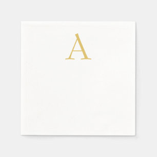 Goldfarbene Monogramm-Professionelle Anpassung Serviette