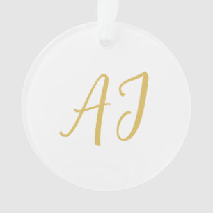 Goldfarbene Monogramm Professionelle Klassische In Ornament