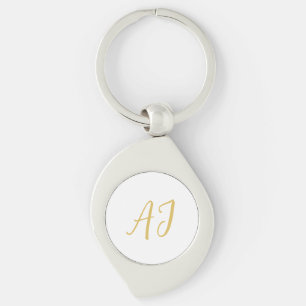 Goldfarbene Monogramm Professionelle Klassische In Schlüsselanhänger