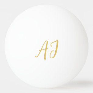 Goldfarbene Monogramm Professionelle Klassische In Tischtennisball