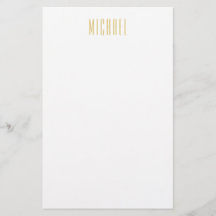 Goldfarbene professionelle trendige minimalistisch briefpapier