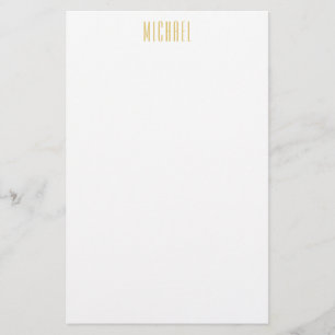 Goldfarbene professionelle trendige minimalistisch briefpapier