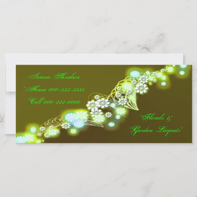 goldfarbene Rackkarte (Vorderseite)