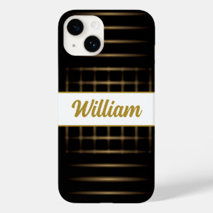 goldfarbene schwarze Linien mit benutzerdefinierte Case-Mate iPhone 14 Hülle