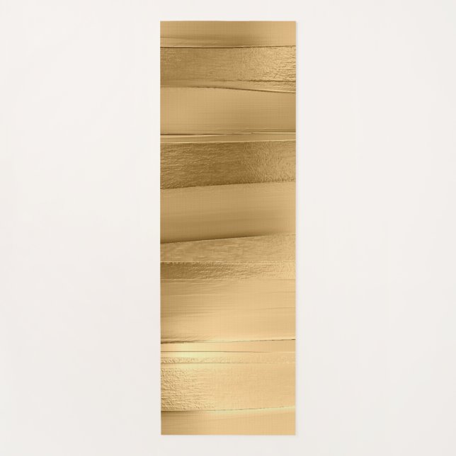 goldfarbene Textur metallisch stilvoll Yogamatte (Vorderseite)