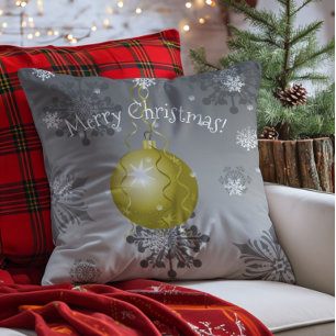 Goldfarbene Weihnachtsdekoration Wurfkissen Kissen