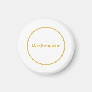 Goldfarbene Willkommensparty Minimalist Profession Magnet