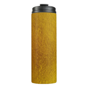 Goldfarbene Zementwandtextur Hintergrund abstrakt Thermosbecher