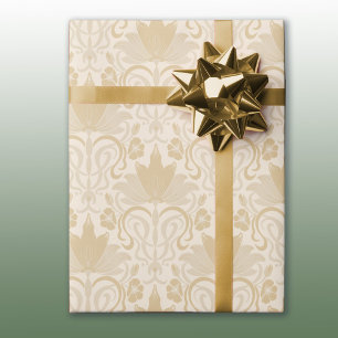 Goldfarbener Damast-Einwickelpapier für jeden Anla Geschenkpapier