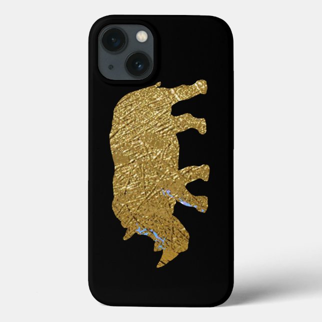 goldfarbener Rhino Case-Mate iPhone Hülle (Rückseite)