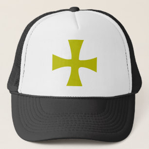 Goldfarbenes Byzantinisches Kreuz Truckerkappe