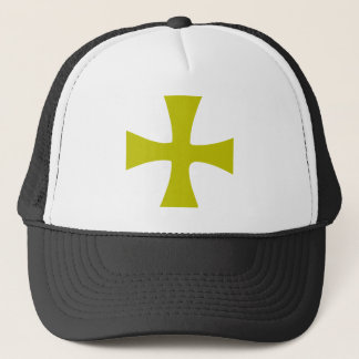 Goldfarbenes Byzantinisches Kreuz Truckerkappe
