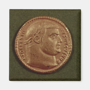 Goldfarbig von Diocletian, das einen Lorbeer-Kranz Magnet