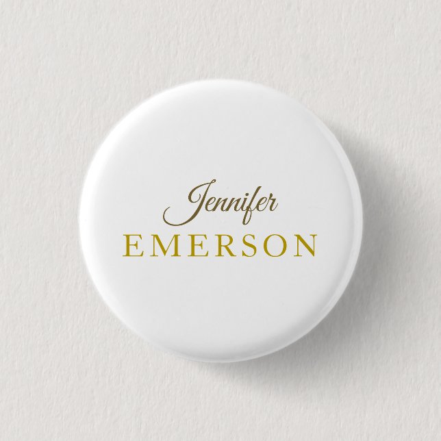 Goldfarbname professionell minimalist modern   button (Vorderseite)