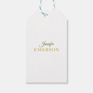 Goldfarbname professionell minimalist modern   geschenkanhänger