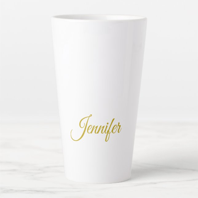 Goldfarbname professionell minimalist modern   milchtasse (Vorderseite)