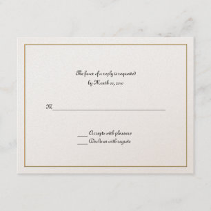 Goldfeld-Antwortkarten RSVP Karte