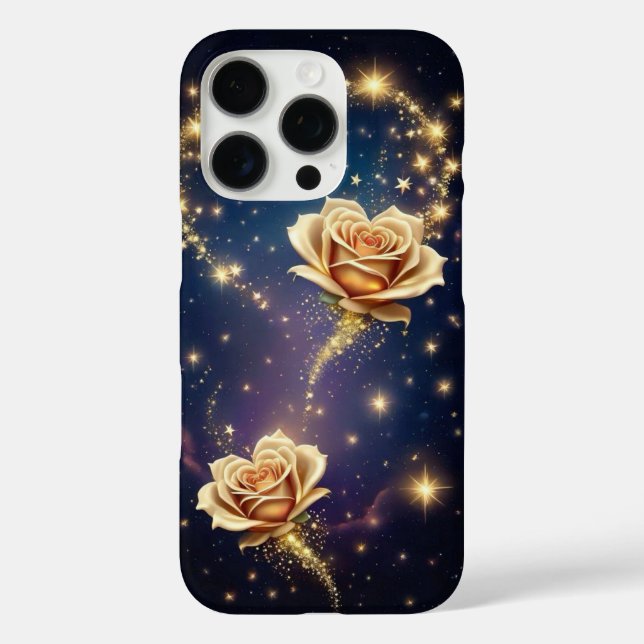Goldfette Blume iPhone 16 Pro Hülle (Rückseite)
