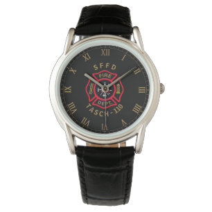 Goldfeuerwehrmann-Abzeichen personalisiert Armbanduhr