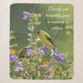 Goldfinch auf einer Harebell-Blume Sherpadecke