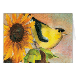 Goldfinch auf Sonnenblumen