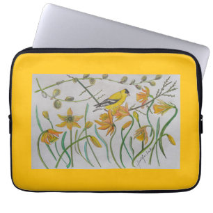 Goldfinch & Daffodien Laptop-Sieb Laptopschutzhülle