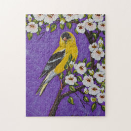 Goldfinch im Pear-Blossoms-Puzzle