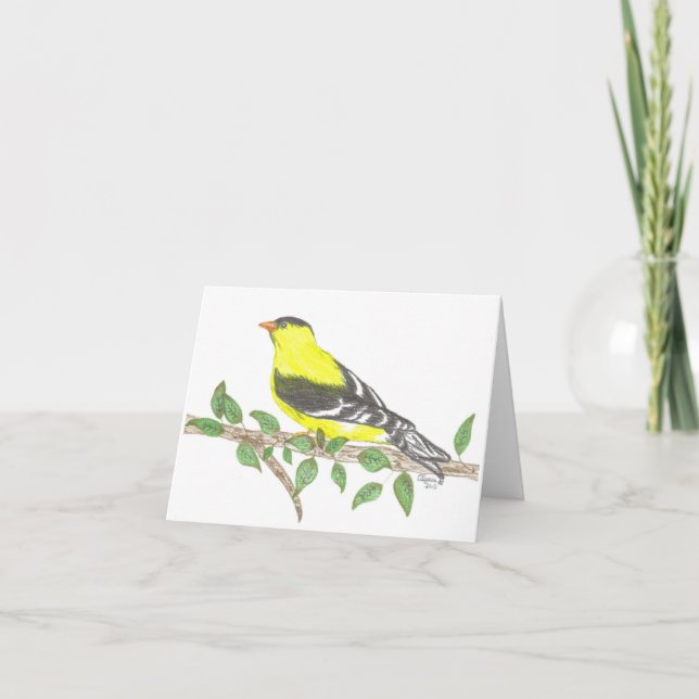 Goldfinch Inspiration Note Card Karte (Vorderseite)