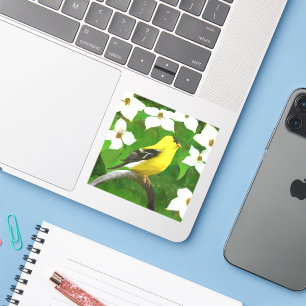 Goldfinch-Malerei - Niedliche Original-Hundeschich Aufkleber