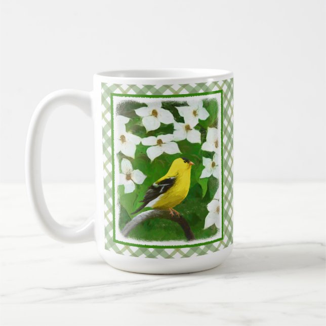 Goldfinch-Malerei - Niedliche Original-Hundeschich Kaffeetasse (Links)