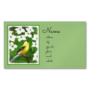 Goldfinch-Malerei - Niedliche Original-Hundeschich Magnetische Visitenkarte