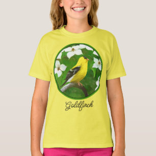 Goldfinch-Malerei - Niedlicher Original-Hunde-Art- T-Shirt