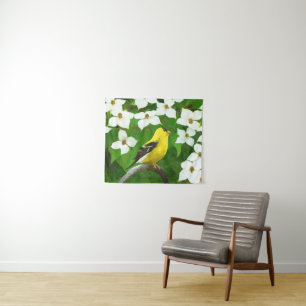 Goldfinch-Malerei - Original Wild Bird Art Wandteppich