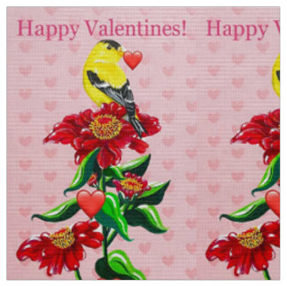 Goldfinch mit Herzstoff Stoff
