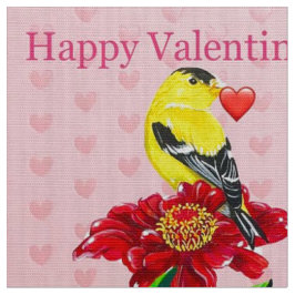 Goldfinch mit Herzstoff Stoff