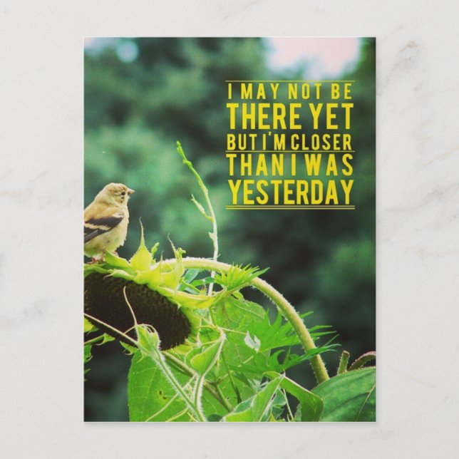Goldfinch Naher als gestern Postkarte (Vorderseite)