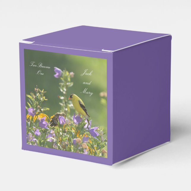 Goldfinch Spring Garden Wedding Geschenkschachtel (Vorderseite)