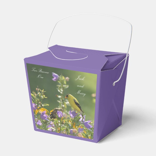 Goldfinch Spring Garden Wedding Geschenkschachtel (Vorderseite)